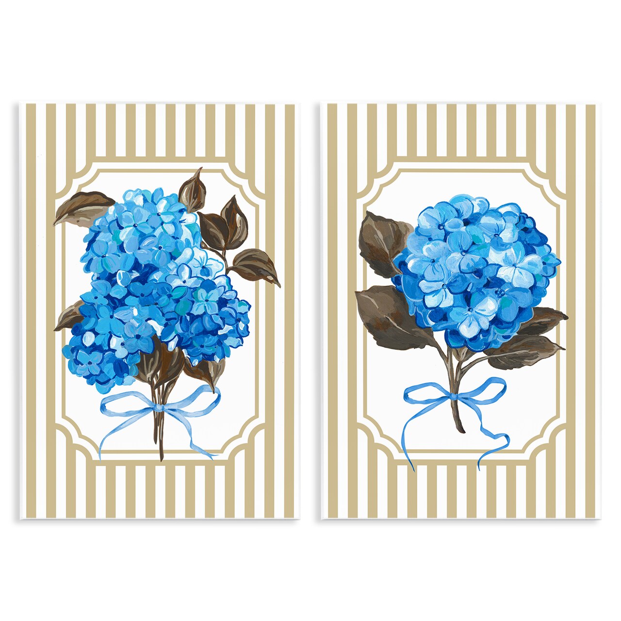 Stupell Industries Hydrangea Bouquets with Bows 2pc Wall Plaque Set, design by Adonna Ebrahimi